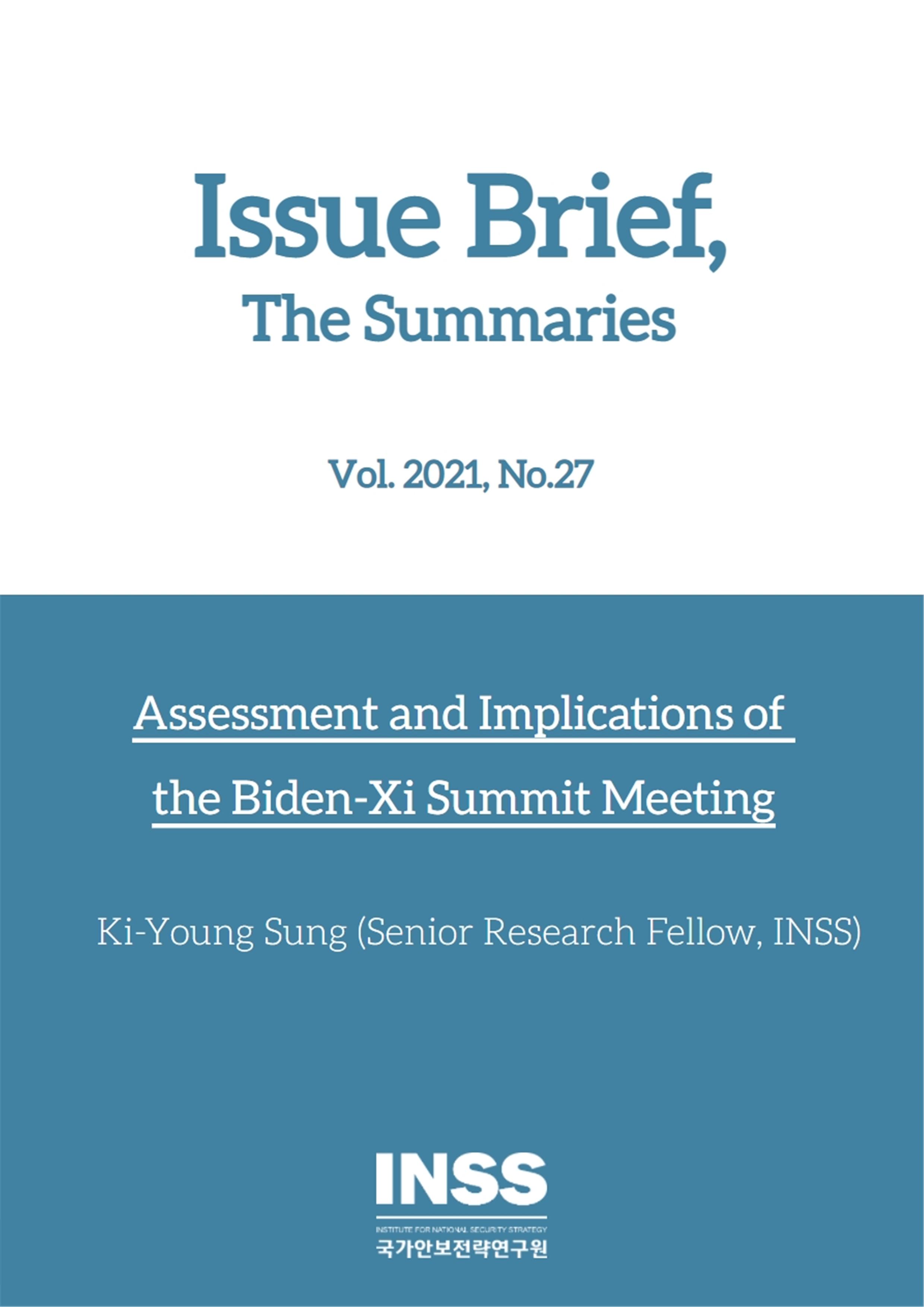 Assessment and Implications of the Biden-Xi Summit Meeting